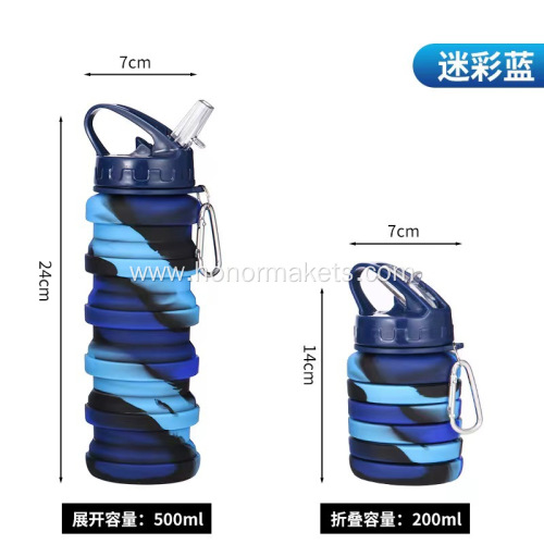 Silicone Outdoor Folding Water Bottle